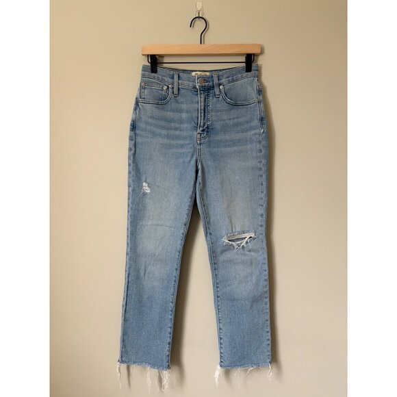 Madewell the Perfect Vintage Mom Jeans Petite Distressed High-Rise Stretch Denim - Picture 3 of 12